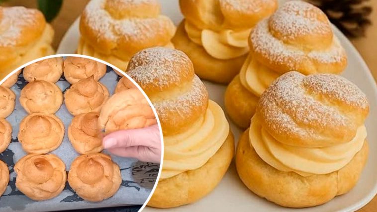 «Принцесса-крофна» — нежные пирожные с кремом, которые всегда получаются!