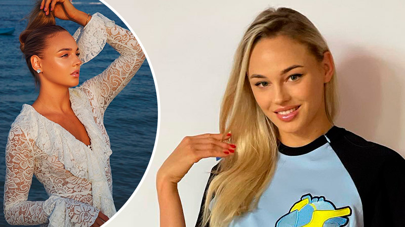 «Лазурная богиня»: Дарья Белодед в платье с воланами похвасталась бесконечными ногами