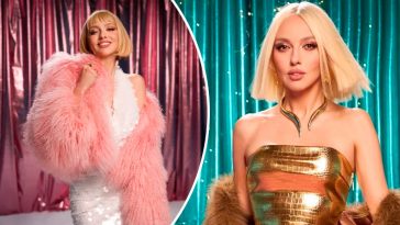 Розовый парик, блеск и снег: Оля Полякова превратилась в праздничную Снежинку в новом клипе