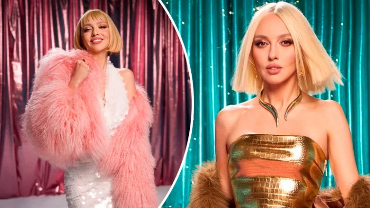 Розовый парик, блеск и снег: Оля Полякова превратилась в праздничную Снежинку в новом клипе