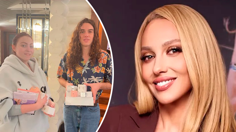 С юмором и подарками: Оля Полякова впервые принимала иностранного зятя в Украине