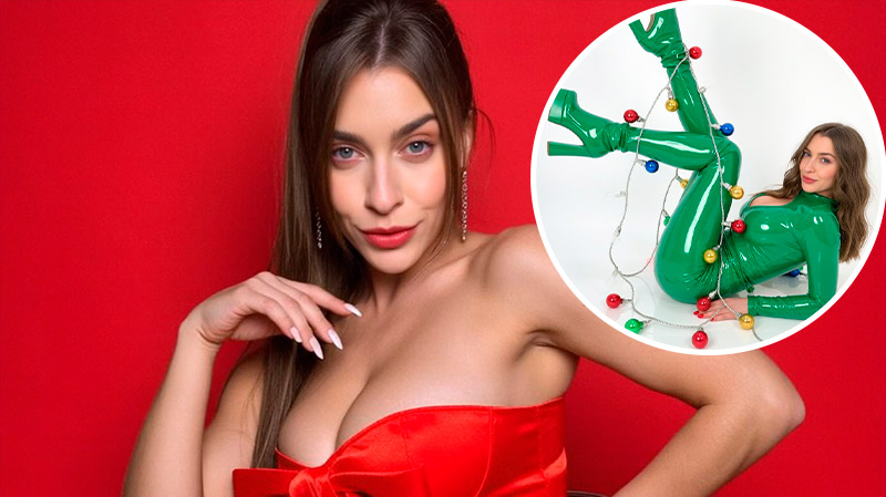 Сладкая провокация с новогодним настроением: Джозефина Джексон превратила праздники в латексную сказку
