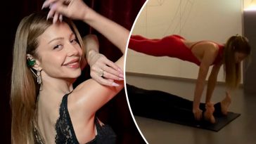 На грани возможного: Тина Кароль сделала отжим на тренерке по йоге