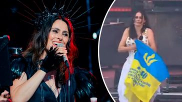 Солистка рок-группы Within Temptation подняла флаг Украины на сцене международного фестиваля в Германии