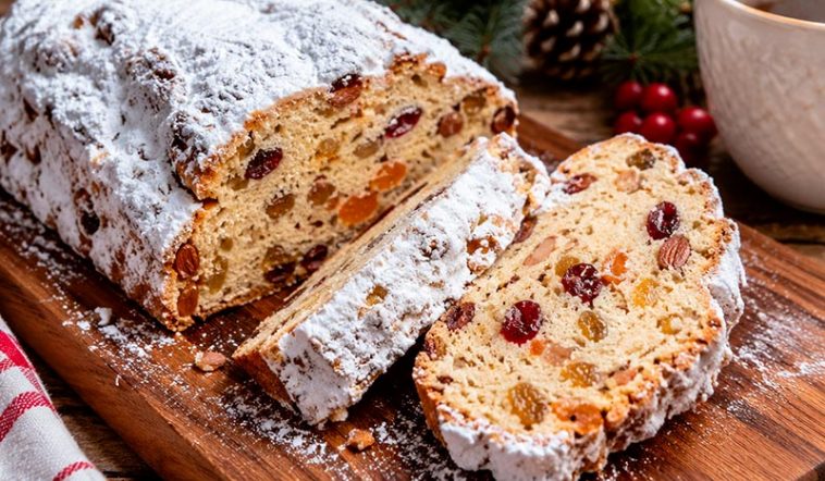 Немецкий штоллен с сухофруктами и марципаном — ароматная рождественская выпечка