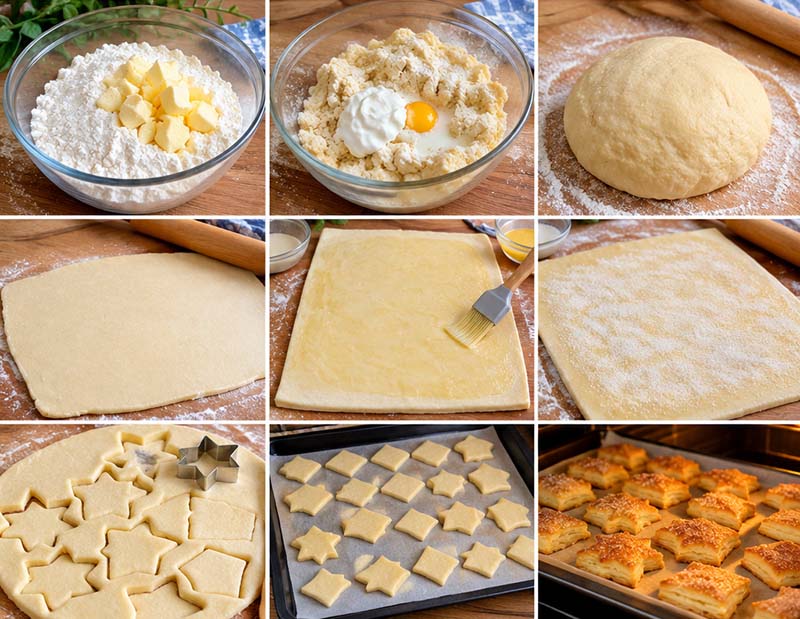 Очень вкусное слоёное печенье со сладкой корочкой — простой рецепт